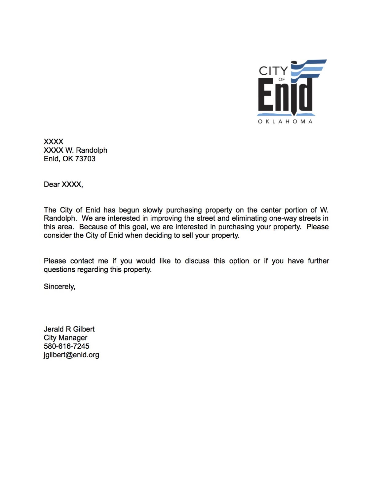 Randolph letter